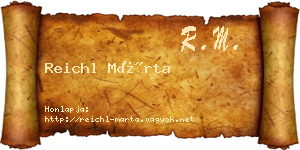 Reichl Márta névjegykártya